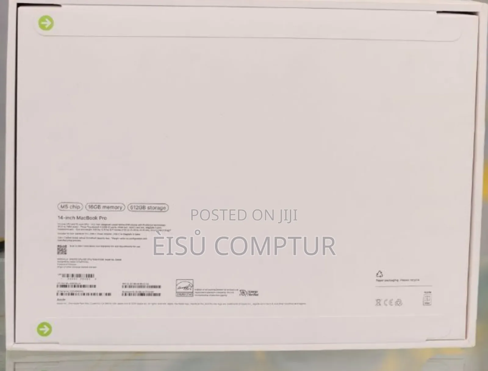 New Laptop Apple Macbook Pro 2025 M5 14-Inch 16GB Apple M5 SSD 512GB