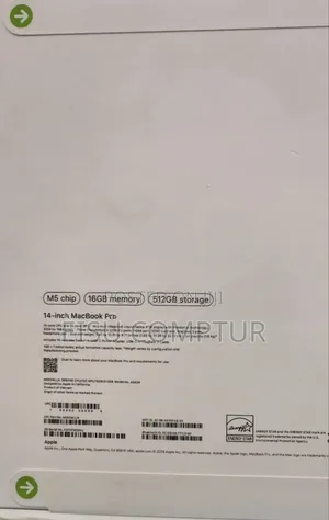 New Laptop Apple Macbook Pro 2025 M5 14-Inch 16GB Apple M5 SSD 512GB