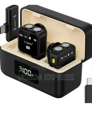 Dual Clip-on Wireless Microphone With Charging Box