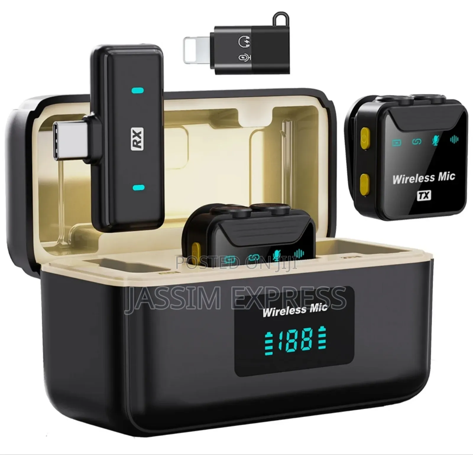 Dual Clip-on Wireless Microphone With Charging Box