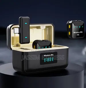 Dual Clip-on Wireless Microphone With Charging Box