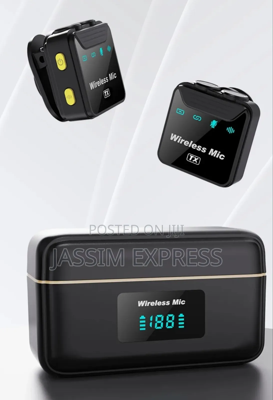 Dual Clip-on Wireless Microphone With Charging Box