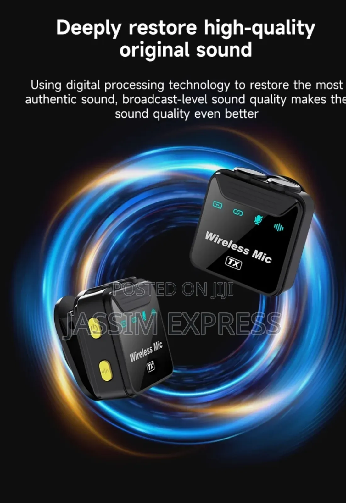 Dual Clip-on Wireless Microphone With Charging Box