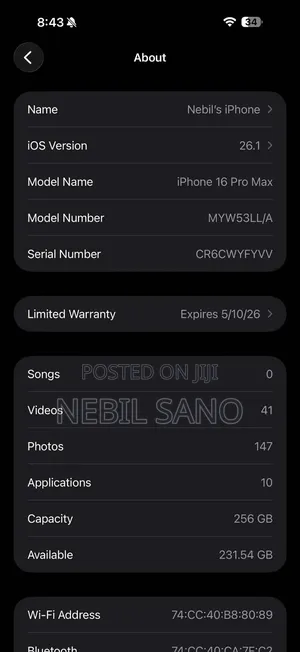 Apple iPhone 16 Pro Max 256 GB Gold