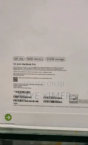 New Apple Macbook Pro 2025 M5 14-Inch 16GB Intel Core M SSD 512GB
