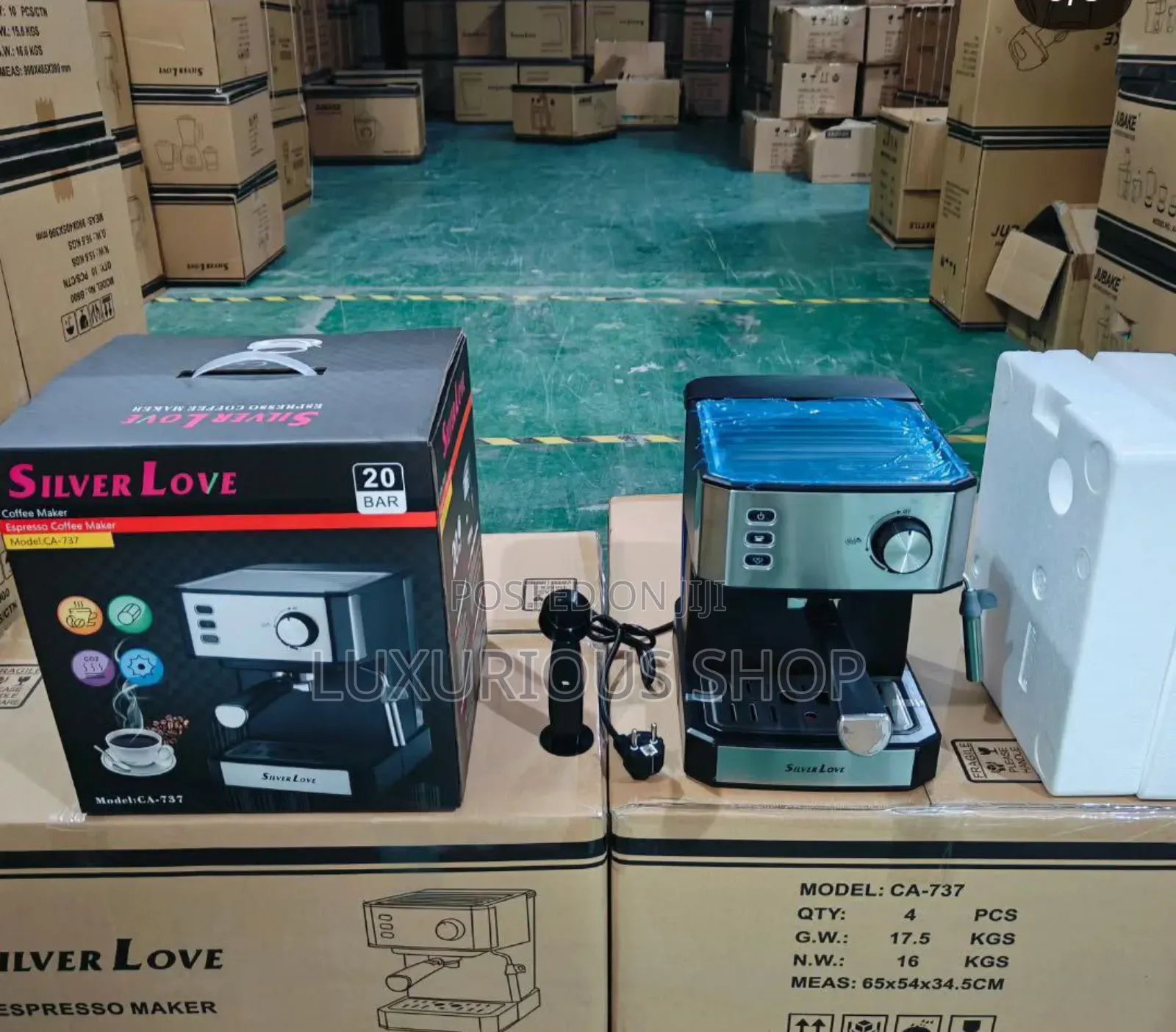 Silver Love Espresso Coffee Maker 20 Bar Espresso Maker