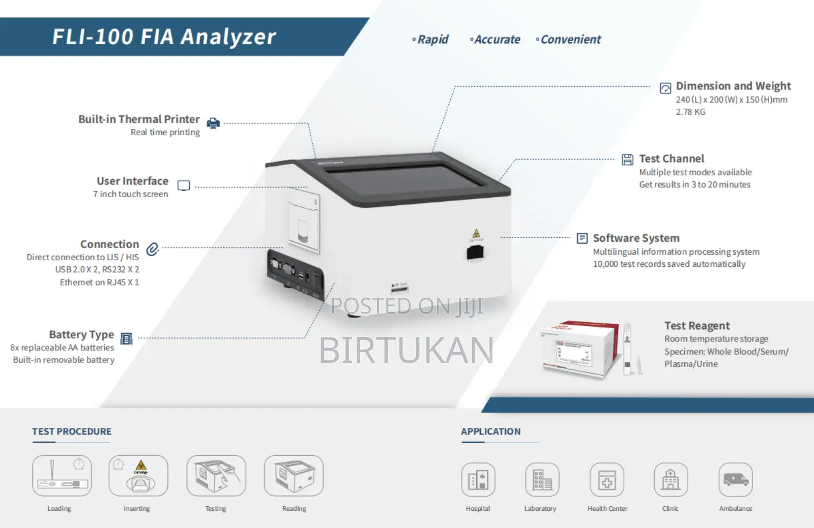 Florescence Immunoassay Analyzer