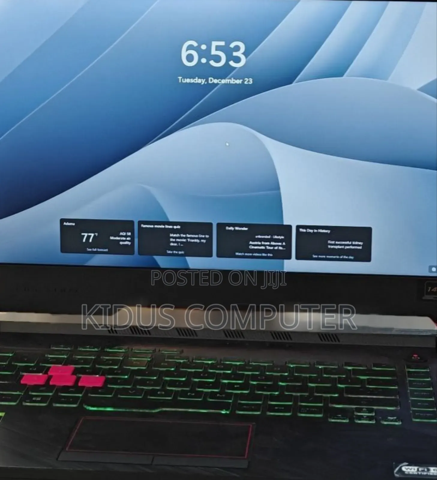 New Laptop Asus ROG Strix G15 32GB Intel Core I7 SSD 512GB