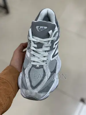 New Balance 9060 Grey White Chunky Sneakers