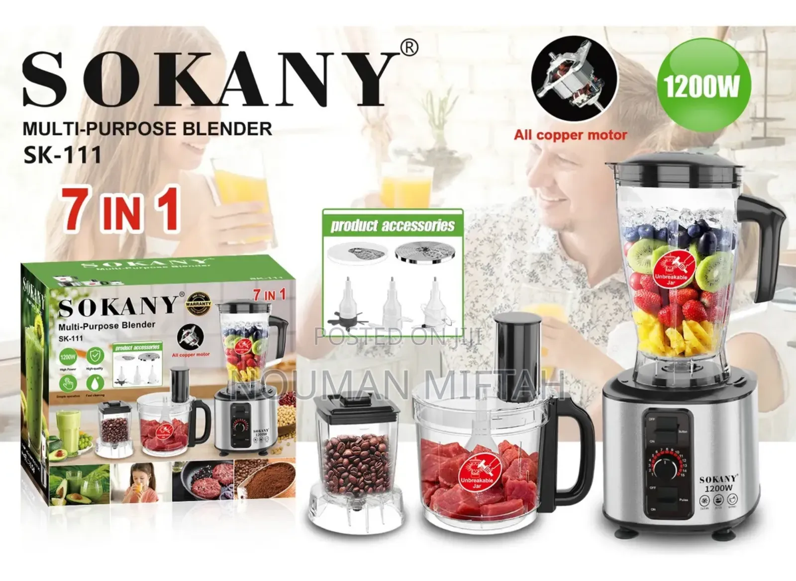 7 in 1 Multipurpose Blender 1200 Watt