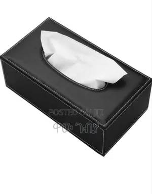 Rectangular Leather Tissue Box Cover