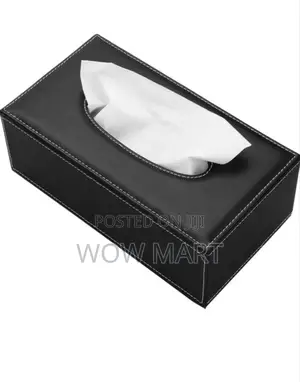 Rectangular Leather Tissue Box Cover