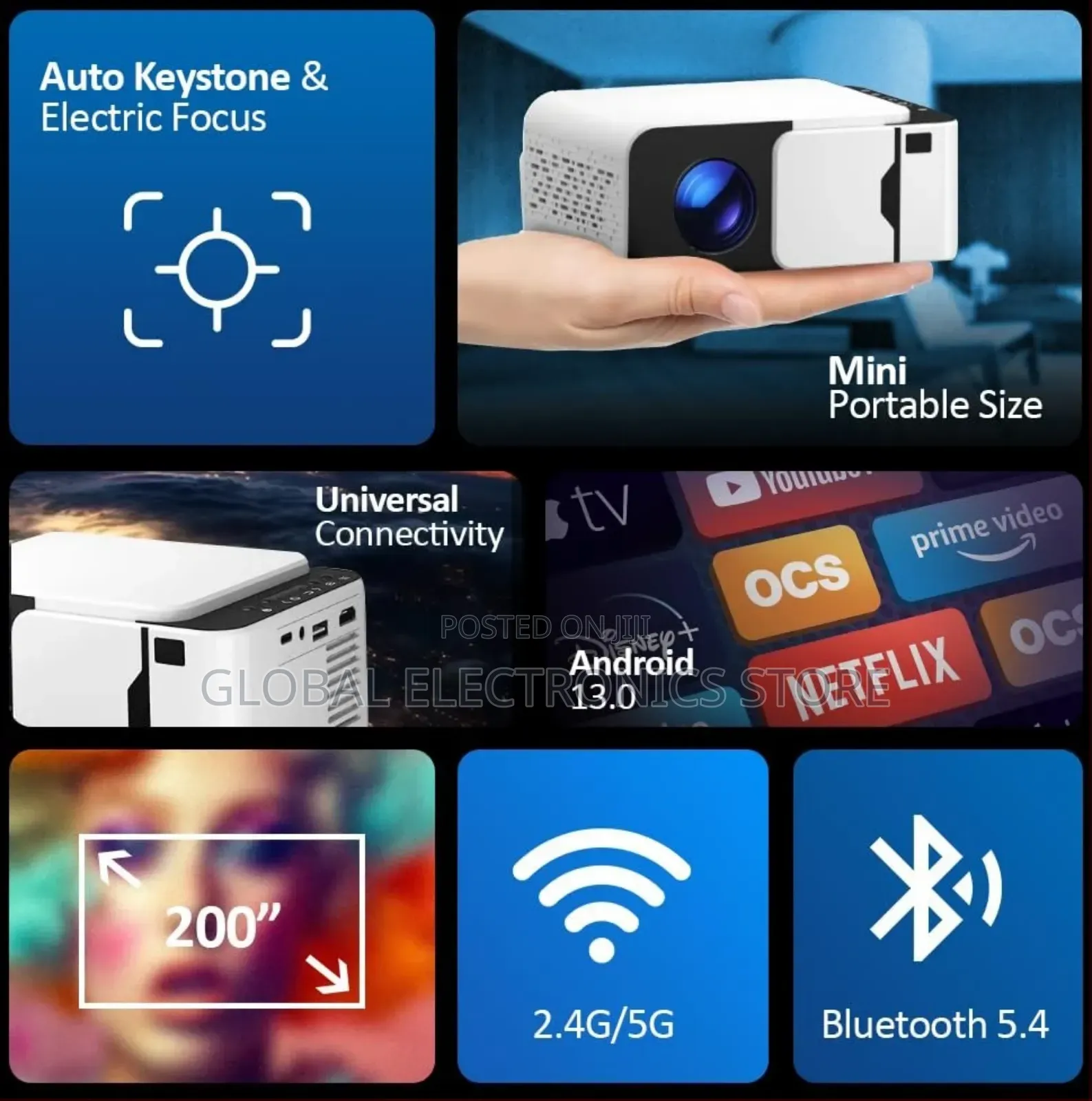 Borrego Full Andriod Mini Projector