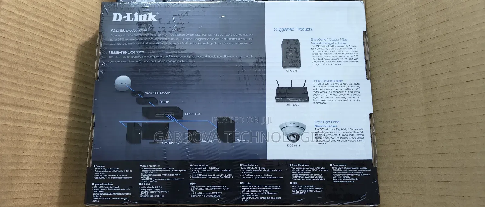 Original D-Link 24-Port 10/100 Desktop Switch (Des-1024d)