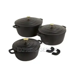 Momcoc 3pcs Non Stick Cookware የማይዙ ማራኪ ግራናይት ድስቶች 3 ድስቶች ከነ ክዳናቸው