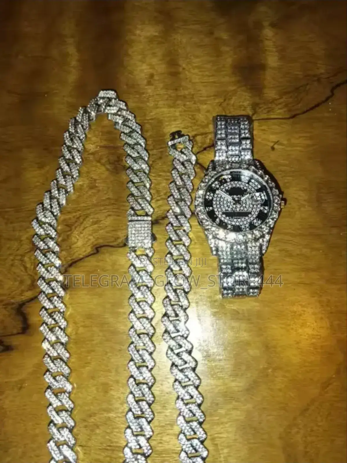 Chain Cross and Watch (Diamond)