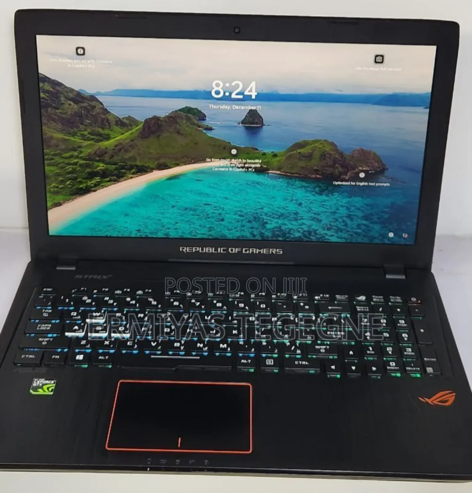 New Laptop Asus ROG Strix G15 16GB Intel Core I7 SSD 128GB