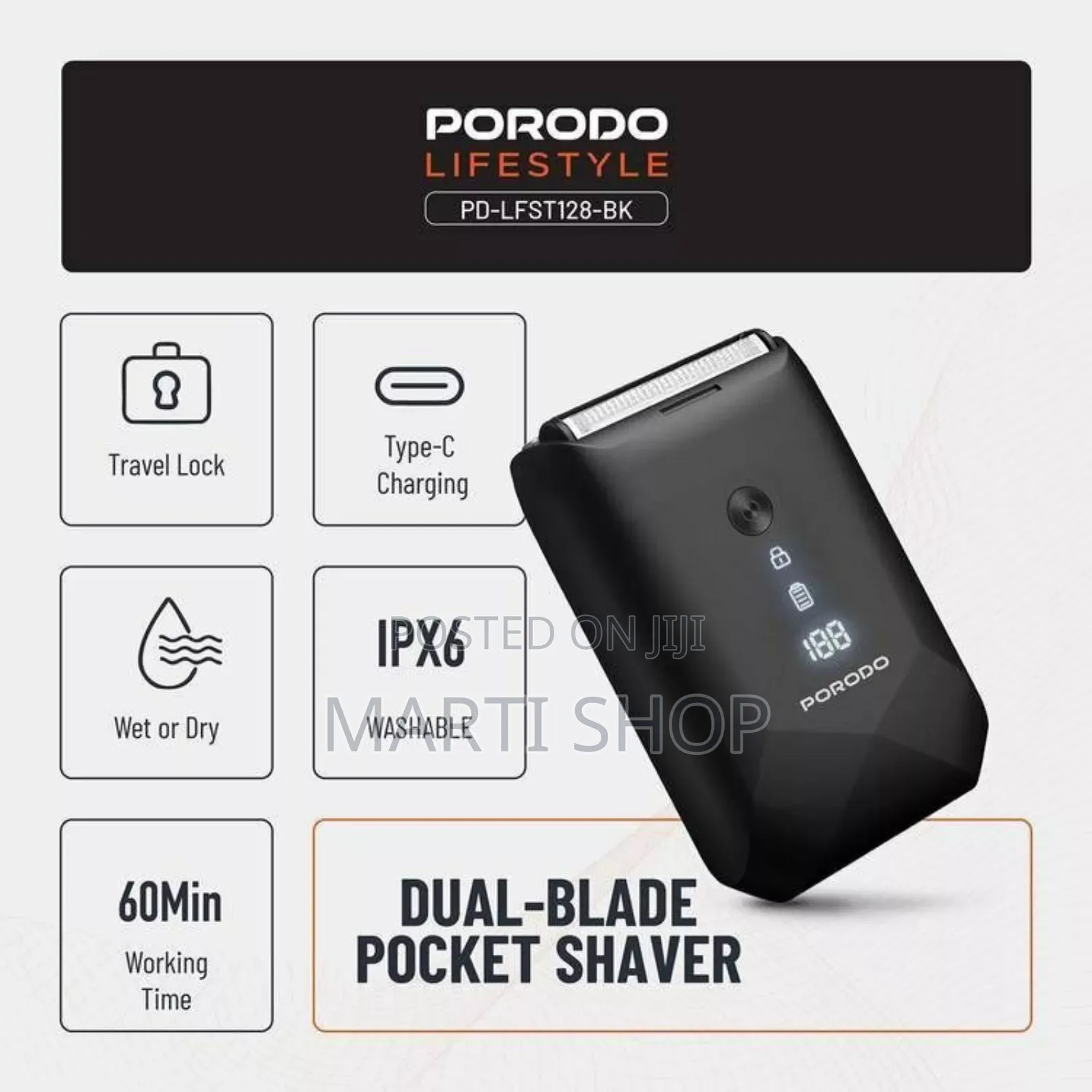 Porodo Dual-Blade Pocket Shaver