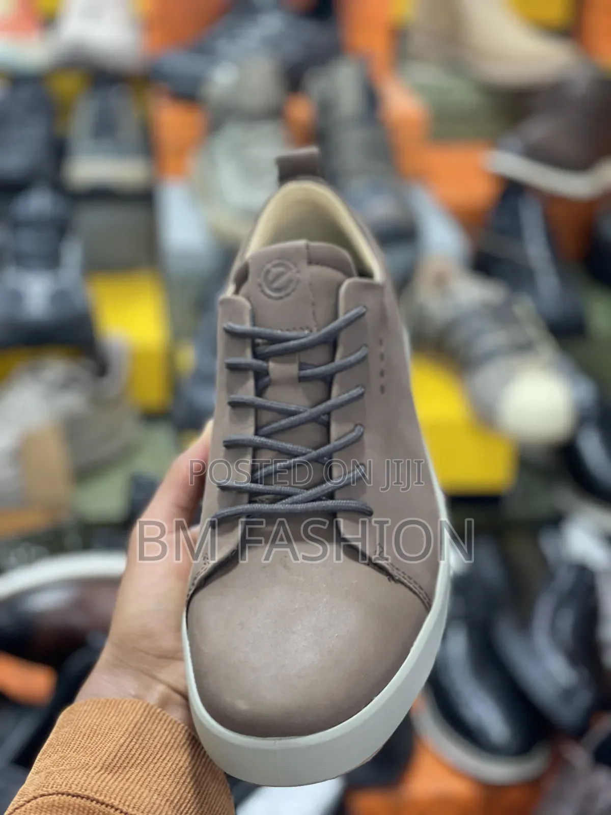 Ecco Men's Brown Leather Low-Top Sneakers (On Sale)