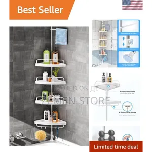 4-Tier Corner Shower Caddy Tension Pole