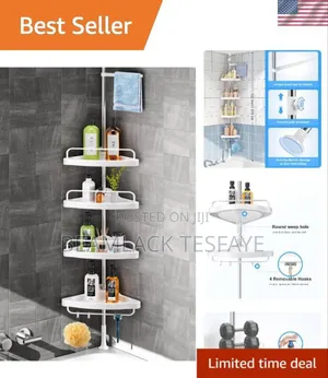 4-tier Corner Shower Caddy Tension Pole