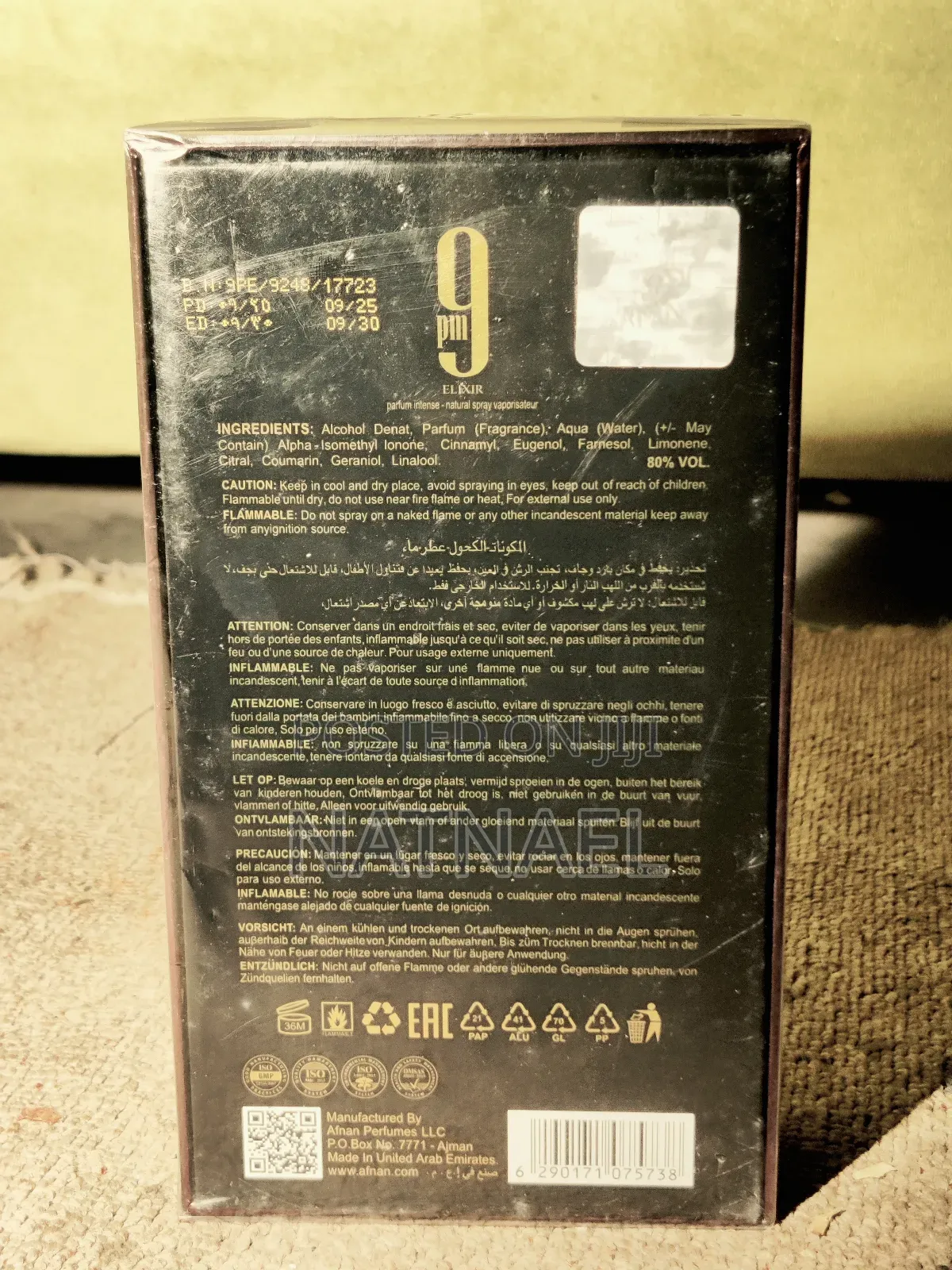 Afnan 9pm Elixir Extrait De Parfum 100ml