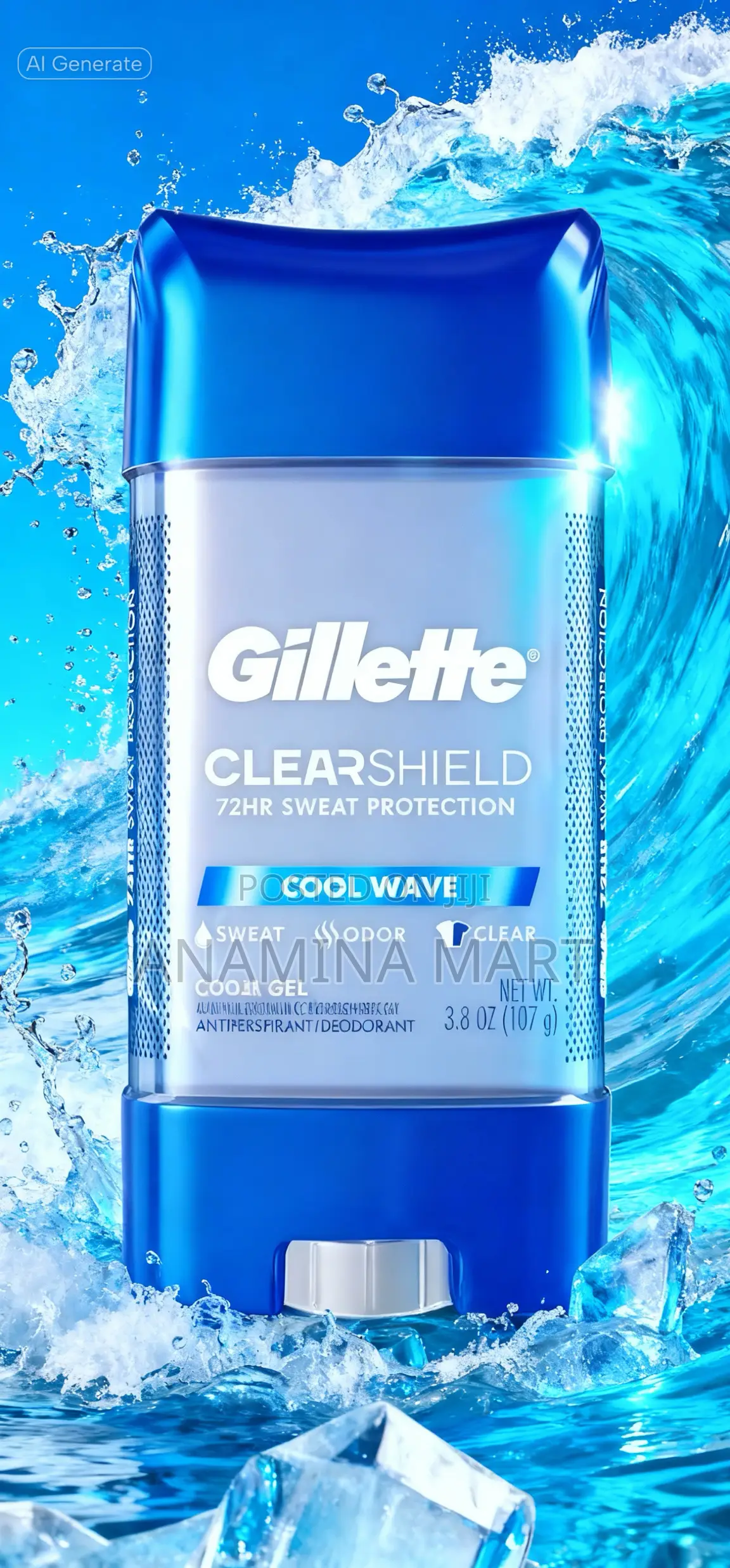 Gillette Advanced Clear Gel Antiperspirant Cool Wave Deodorant