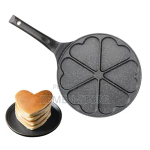 Photo - ዘመናዊ የልብ ቅርጽ ያለው መጥበሻ - Heart-Shaped 7-Hole Non-Stick Pan