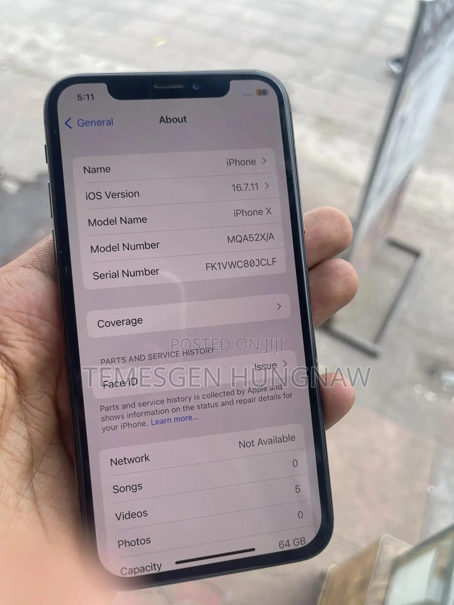 Apple iPhone X 64 GB Black