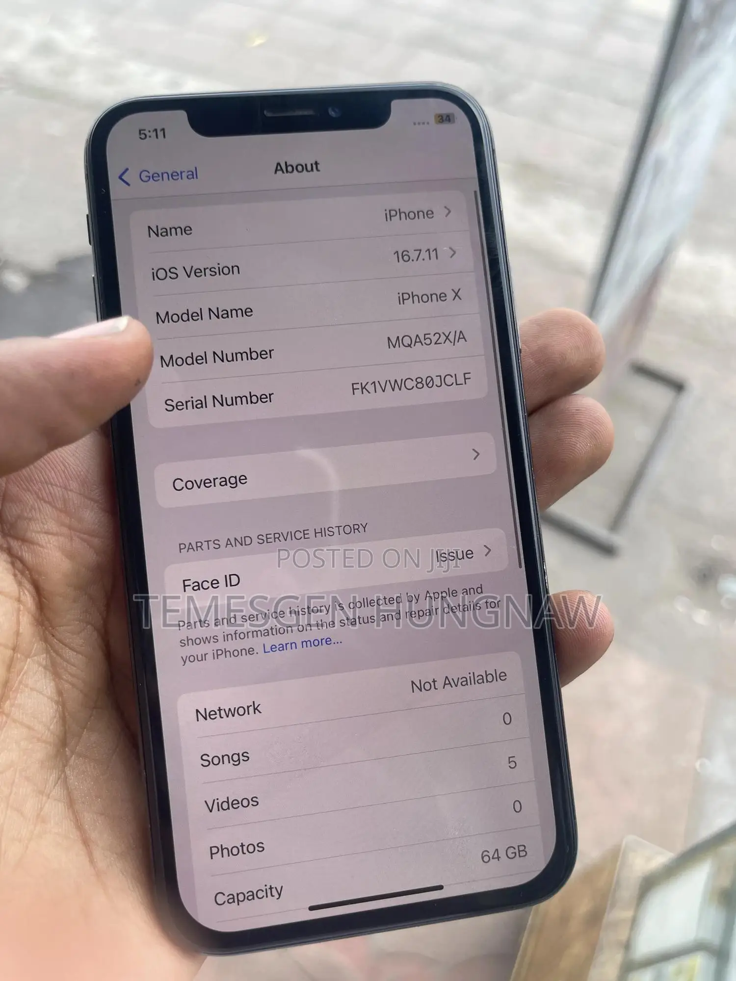 Apple iPhone X 64 GB Black