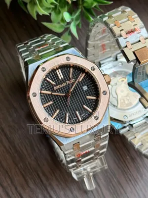 Audemars Piguet Royal Oak Watch Two-Tone Rose Gold-Plated Strap.
