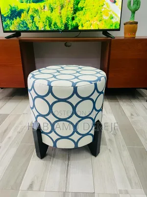 Elegant Ottoman Chair With Floral Design