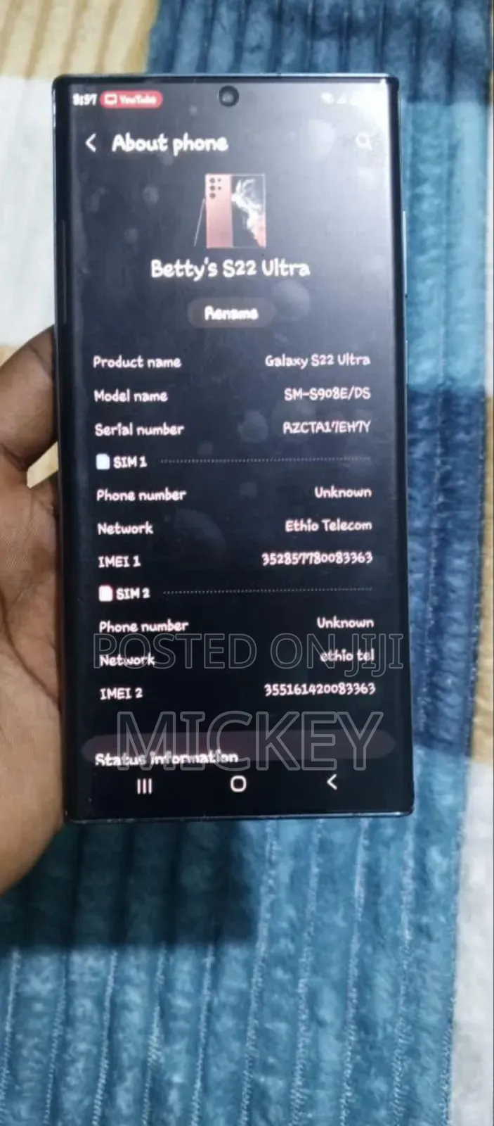 Samsung Galaxy S22 Ultra 256 GB Gray