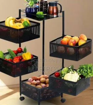 5 Layer Movable Storage Kitchen Rack