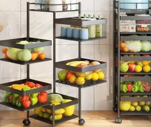 5 Layer Movable Storage Kitchen Rack