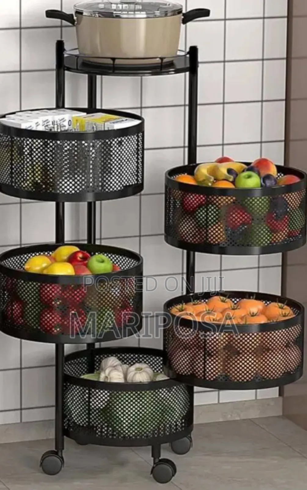 5 Layer Movable Storage Kitchen Rack