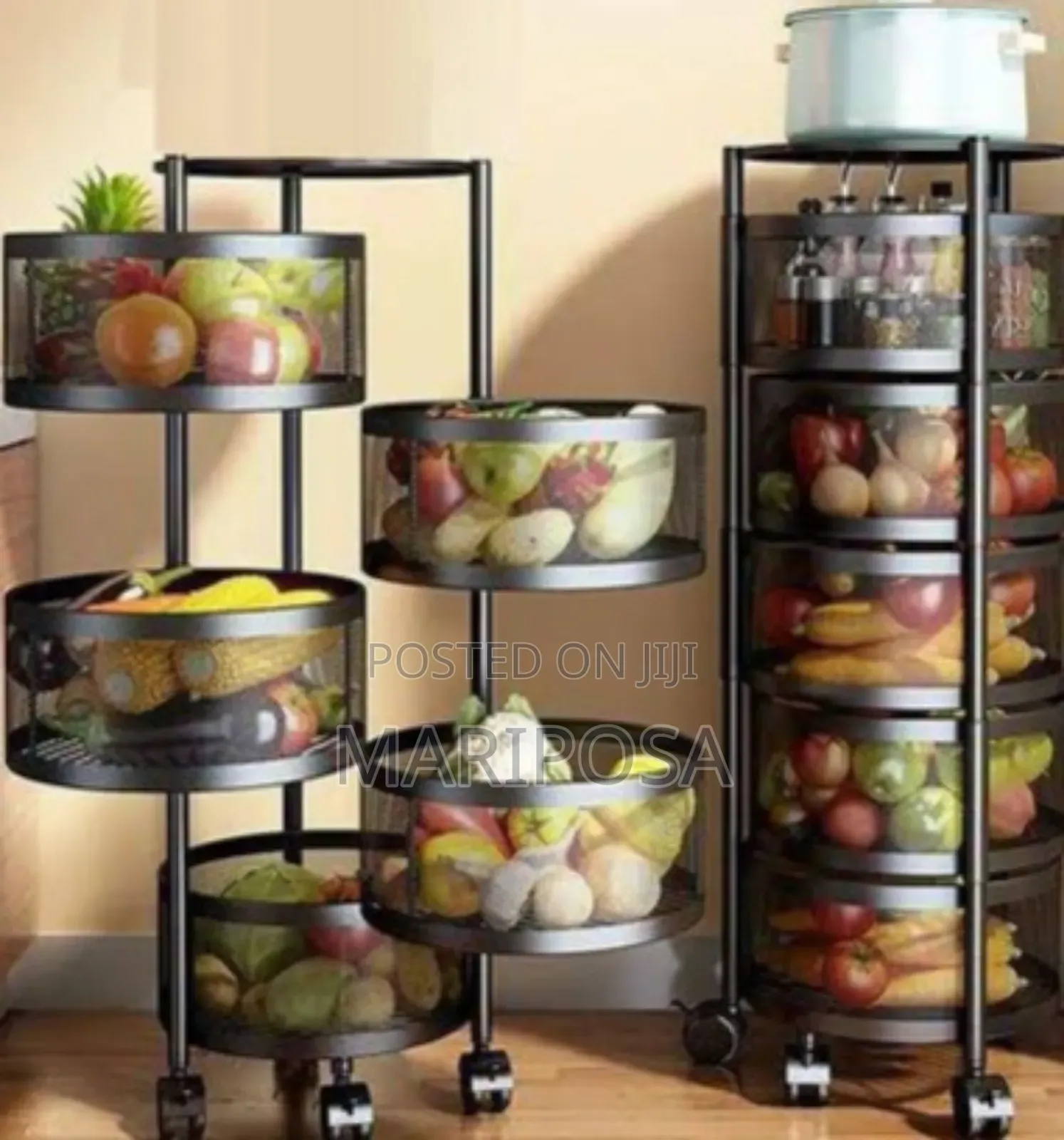 5 Layer Movable Storage Kitchen Rack