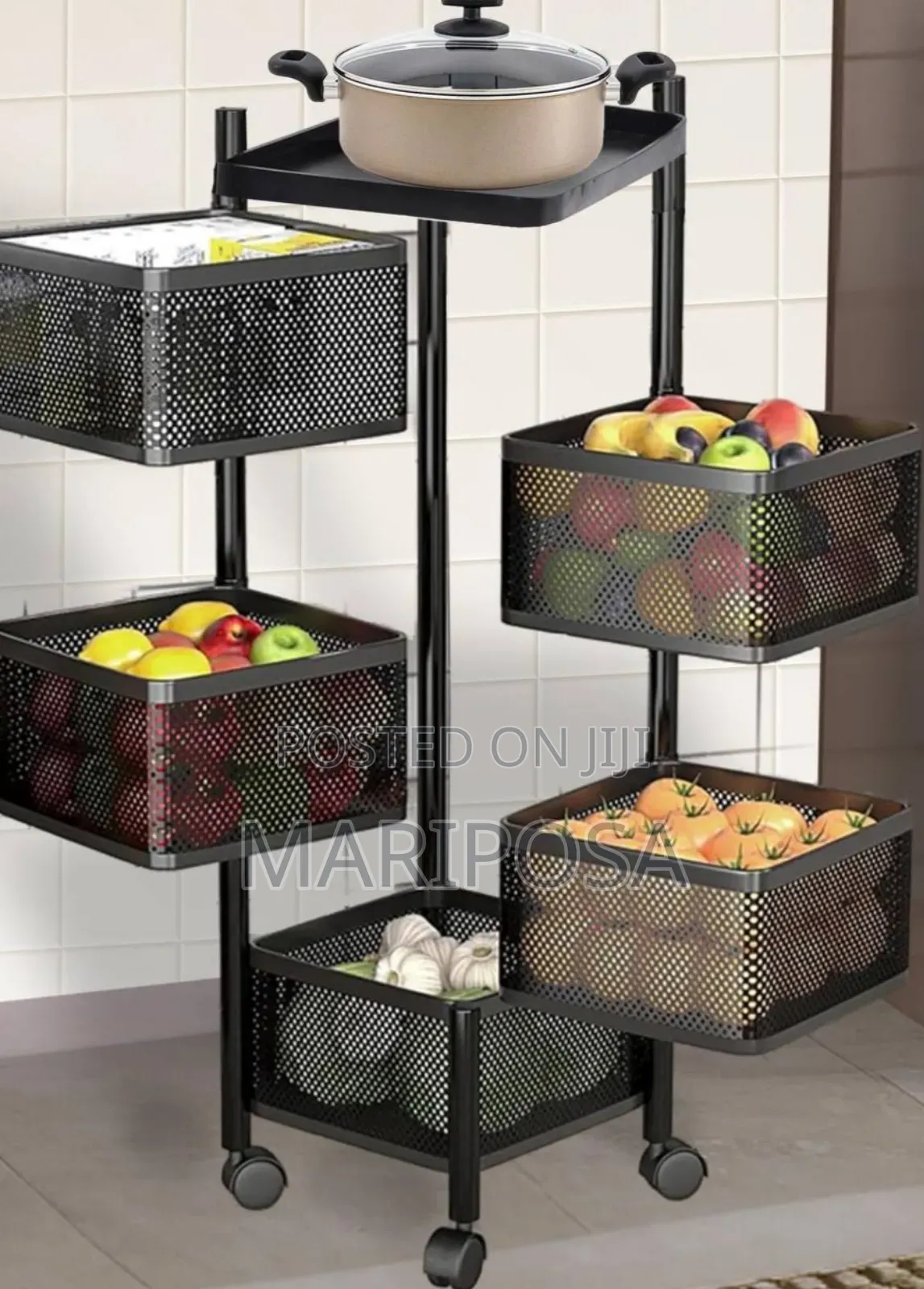 5 Layer Movable Storage Kitchen Rack