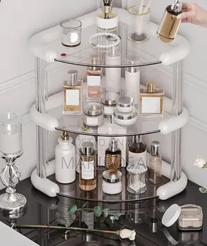 3 Tiers Corner Cosmetics Storage Shelf