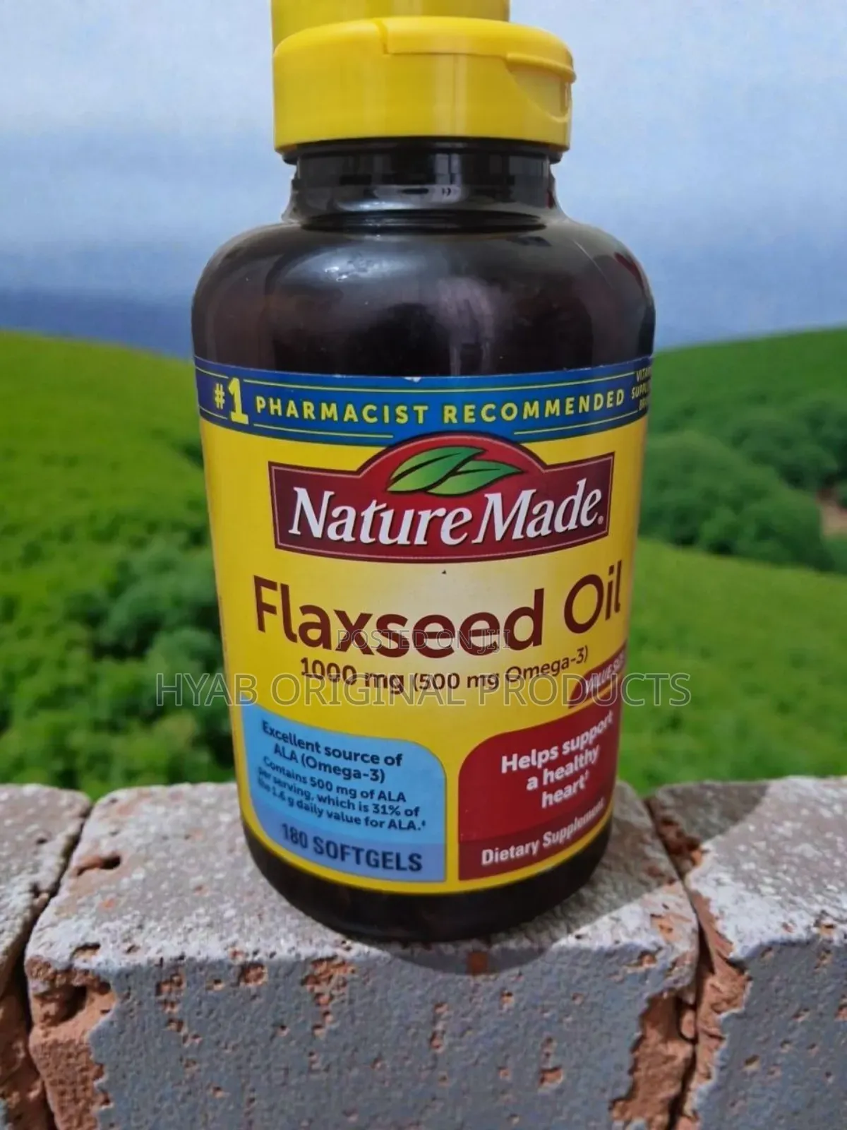 Flaxseed Oil 1000 Mg Softgels, Dietary Supplement, 180 Count