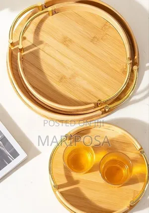 3pcs Bamboo Palet Food Tray