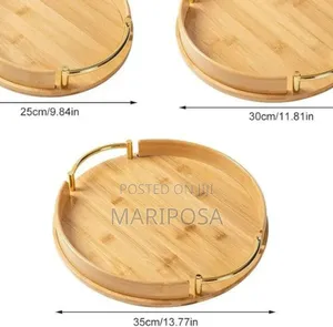 3pcs Bamboo Palet Food Tray