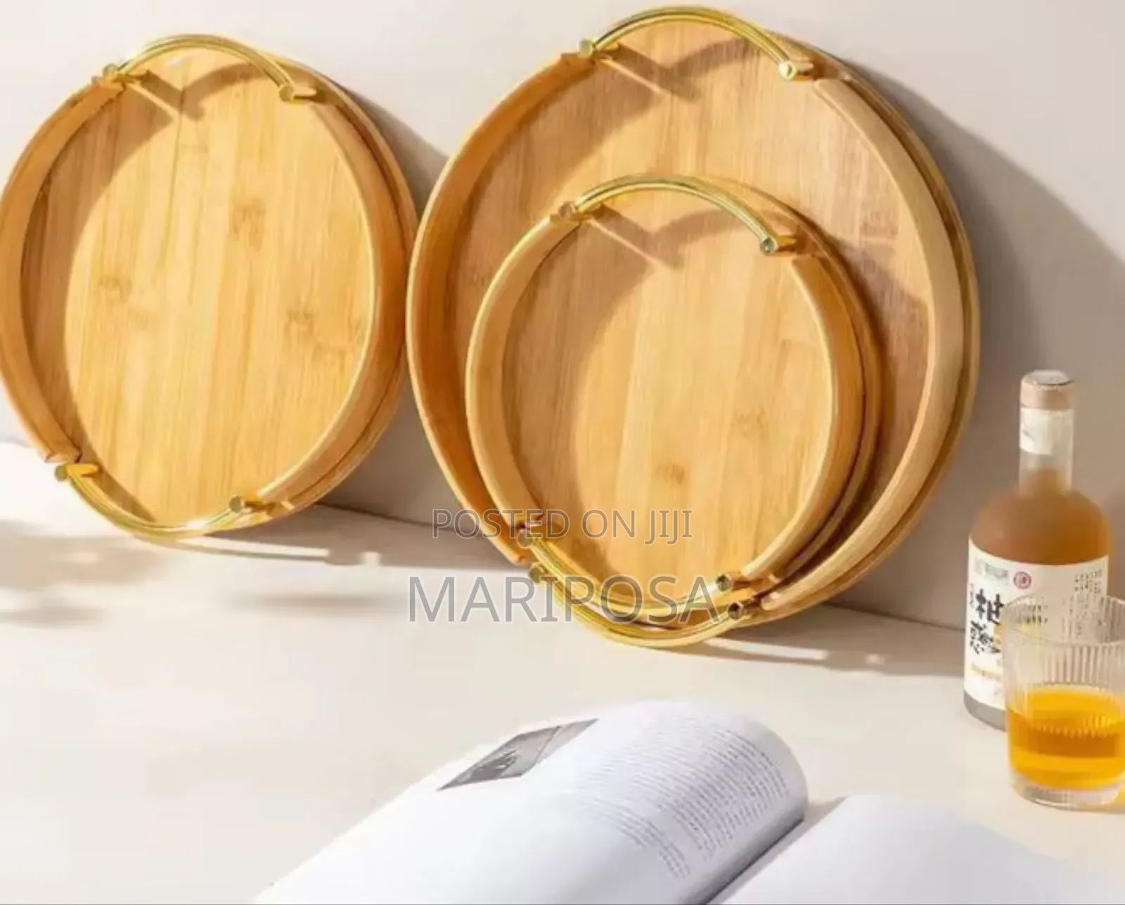 3pcs Bamboo Palet Food Tray