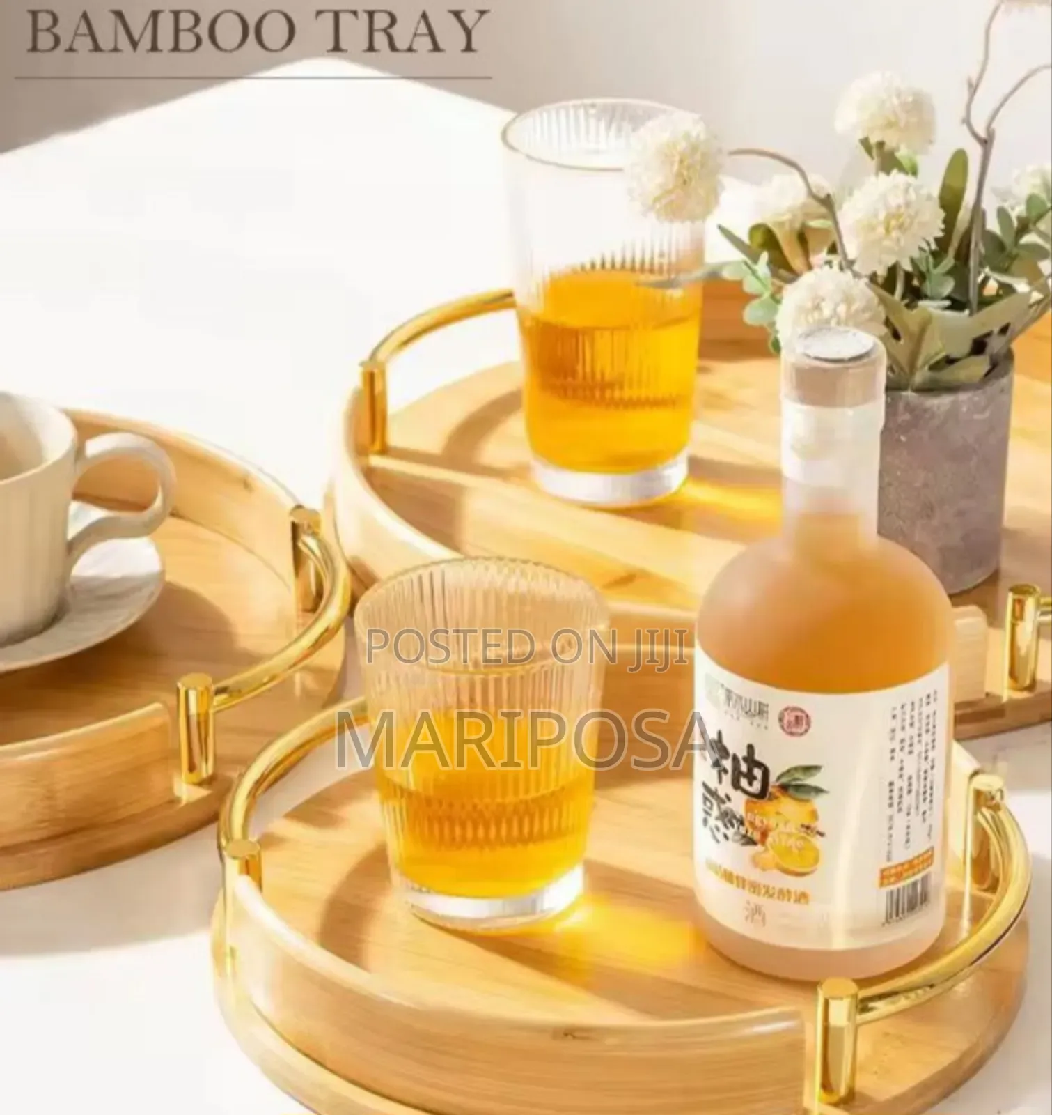 3pcs Bamboo Palet Food Tray