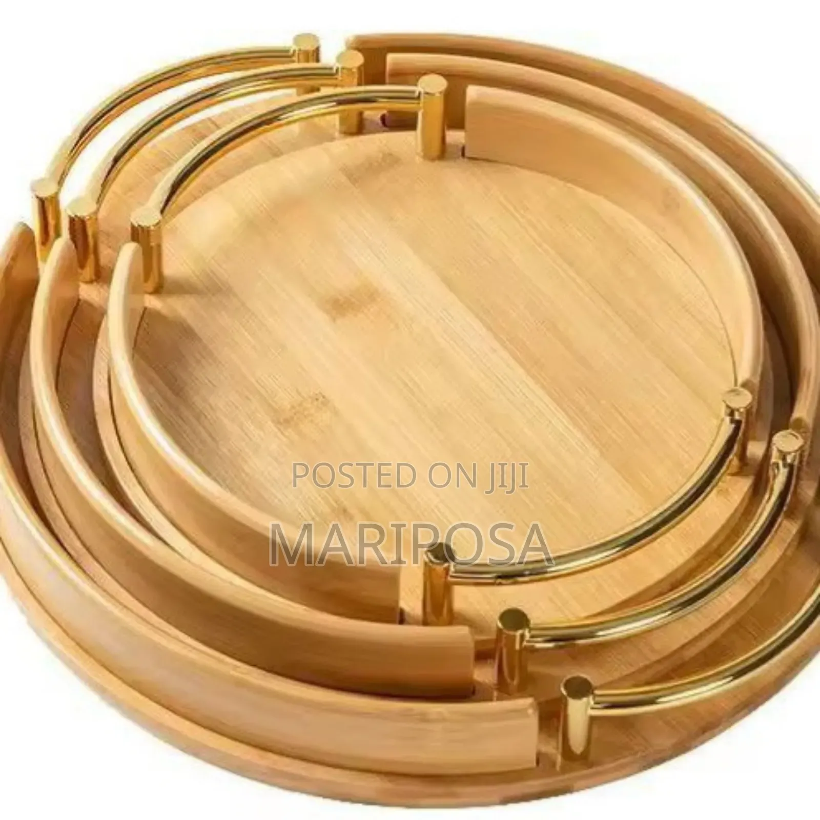 3pcs Bamboo Palet Food Tray