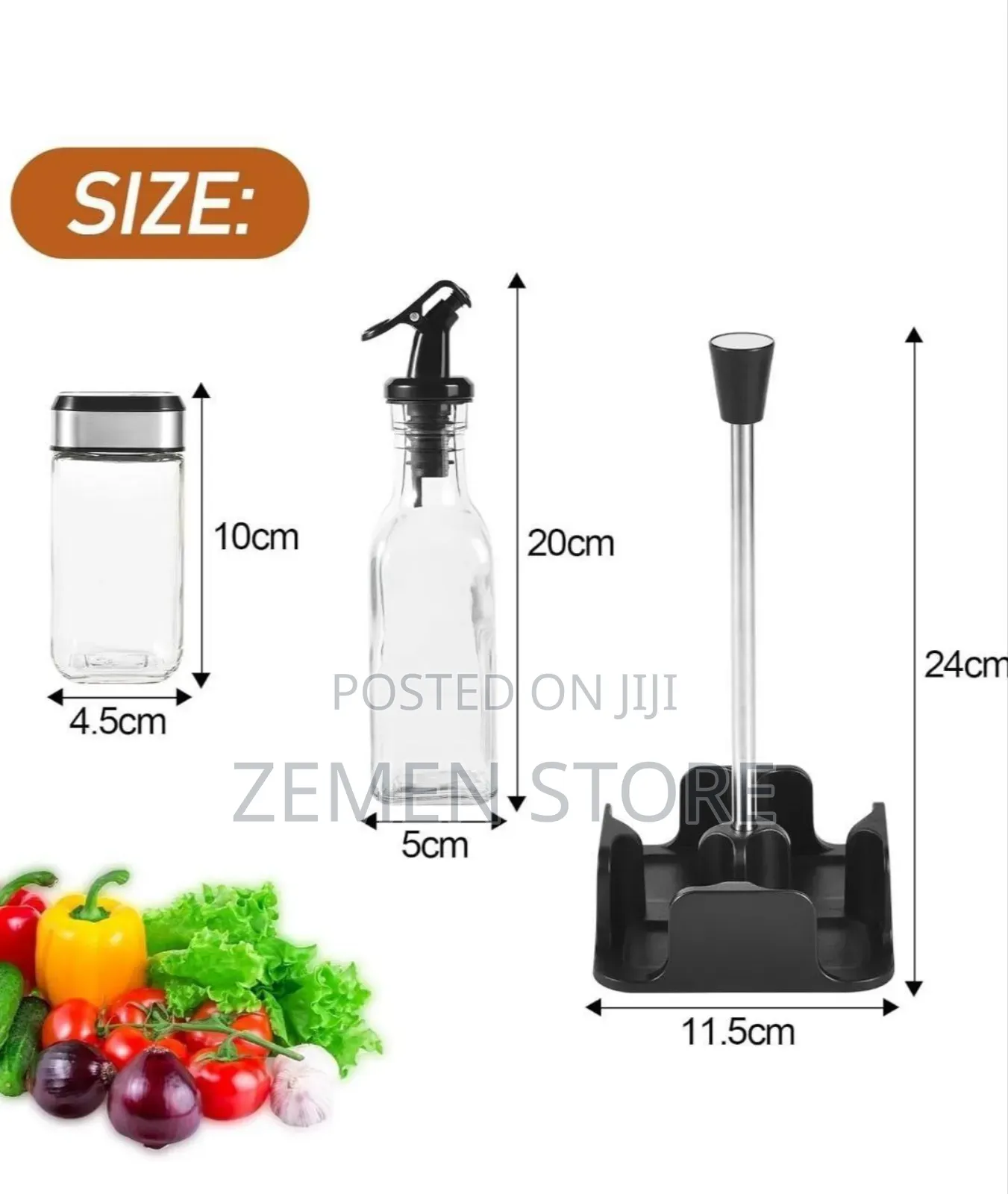 ዘመናዊ የቅመማ ቅመም ማቅረቢያ - 4-in-1 Condiment Oil Dispenser Set