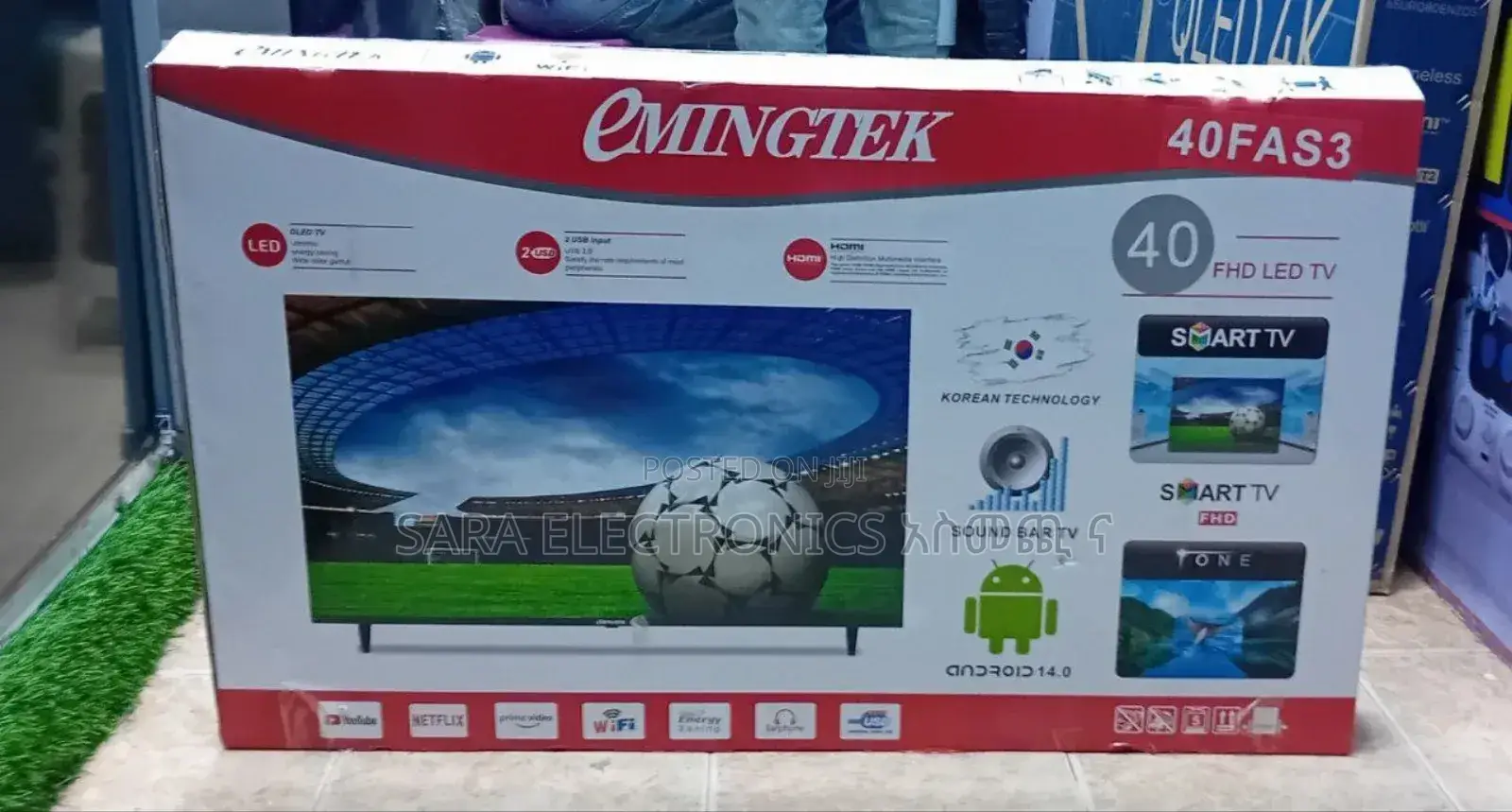 Emingtek 40" Led Smart Android Tv◆ Free Delivery◆10year Warranty