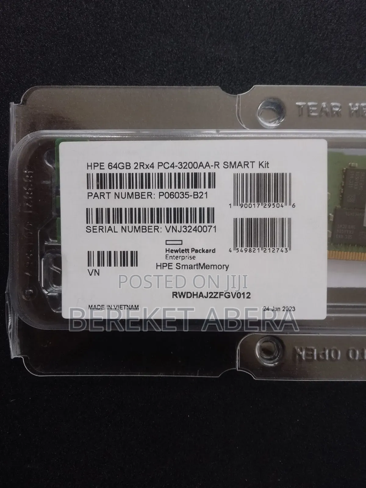 Hpe Smartmemory (Ram for Server) 64gb
