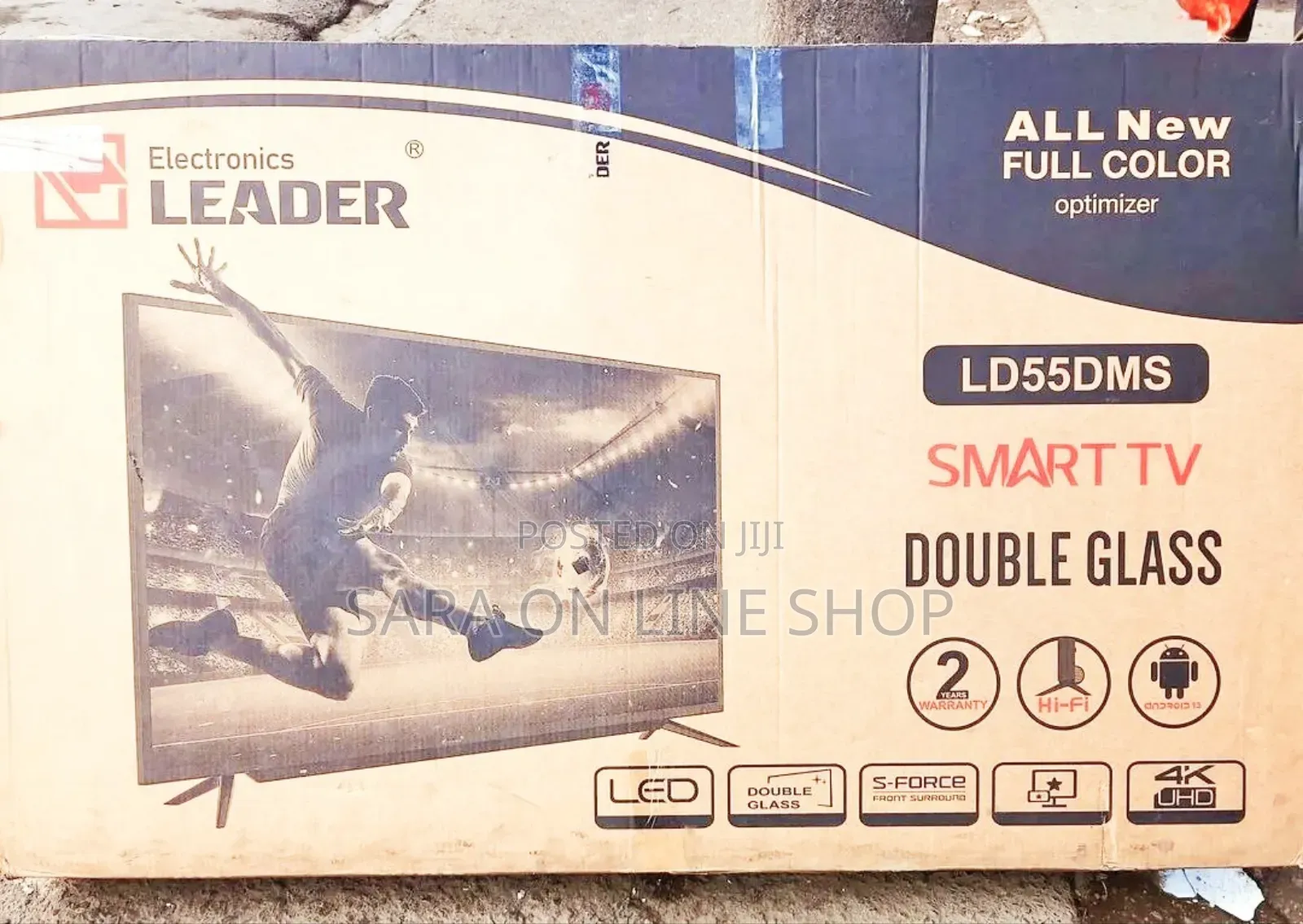 Leader 55" Double Glass Led Smart Tv New Model10year Warranty