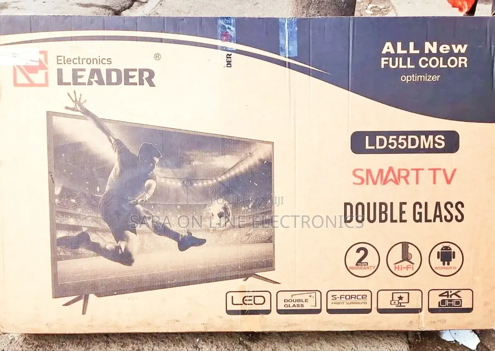 Leader 55" Double Glass Led Smart Tv New Model10year Warranty